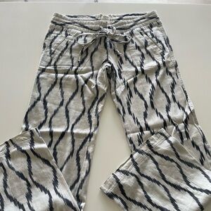 GEORGIE Ikat low rise wide leg drawstring pants